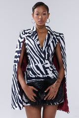 WILD SIDE PRINTED BLAZER DRESS