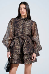 CHICEST OF CHIC LEOPARD PRINT MINI DRESS