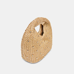 DAHLIA HANDBAG GOLD RAFFIA