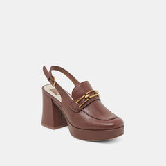 SIRUS HEELS CHOCOLATE LEATHER - re:vita