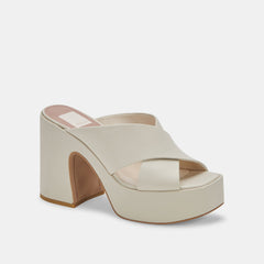WONDER HEELS IVORY LEATHER - re:vita