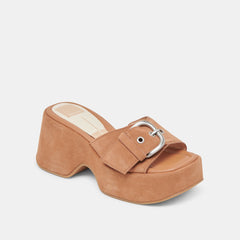 GISEL HEELS SADDLE SUEDE - re:vita