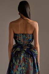 TRANSCENDENT FLORAL BROCADE CORSET TOP