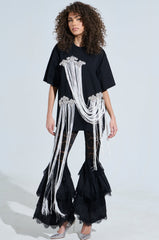 FRINGE DRAPED TOP