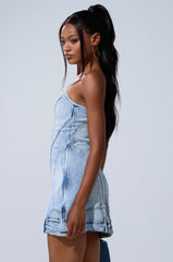 GET LIKE ME DENIM MINI DRESS