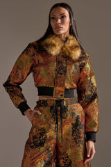 TWIN FLAME BROCADE BOMBER