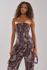 ABOVE THE MIDDLE FLORAL CORSET