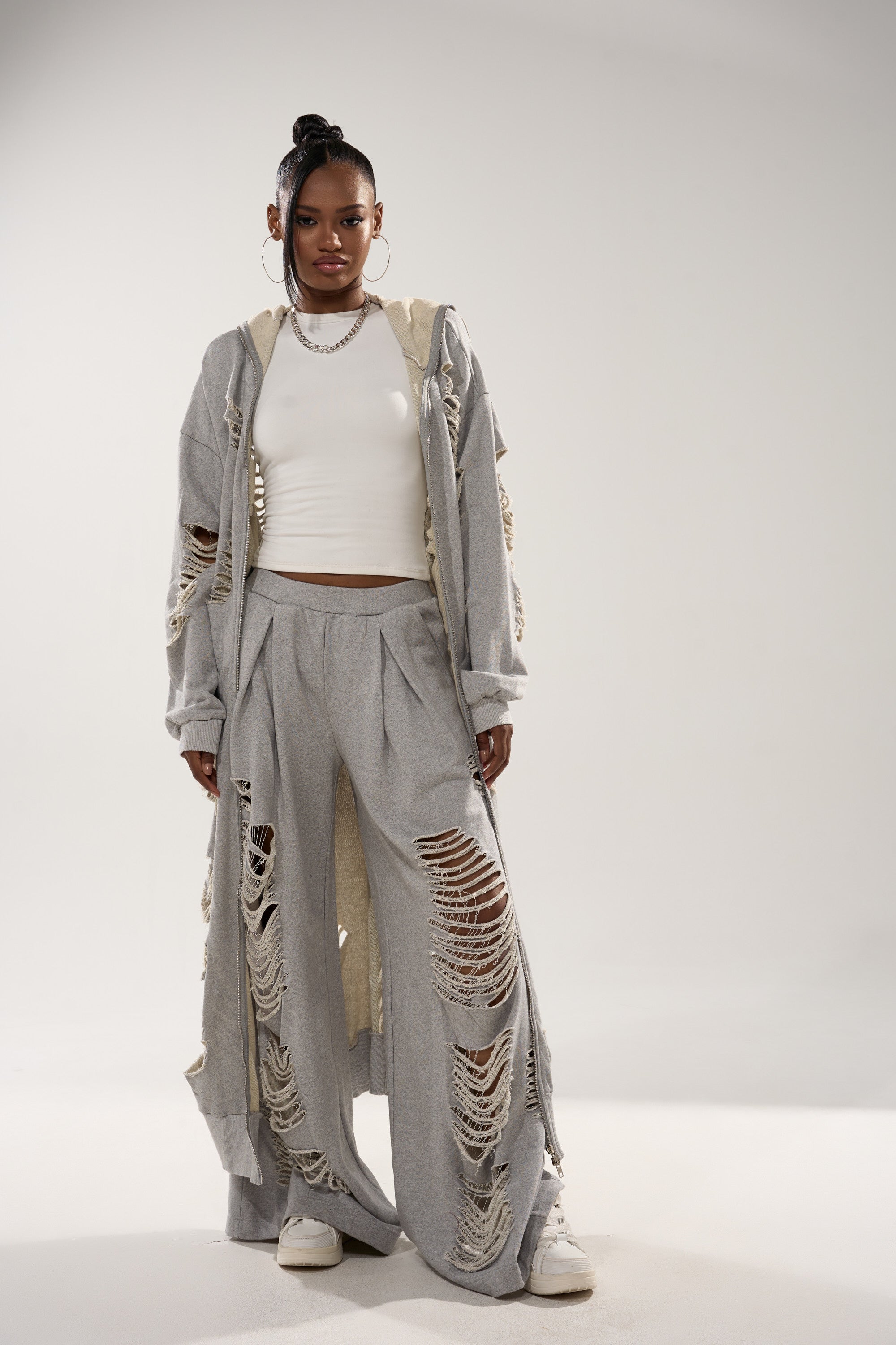 STRESS HIM OUT LONGLINE SWEATSHIRT