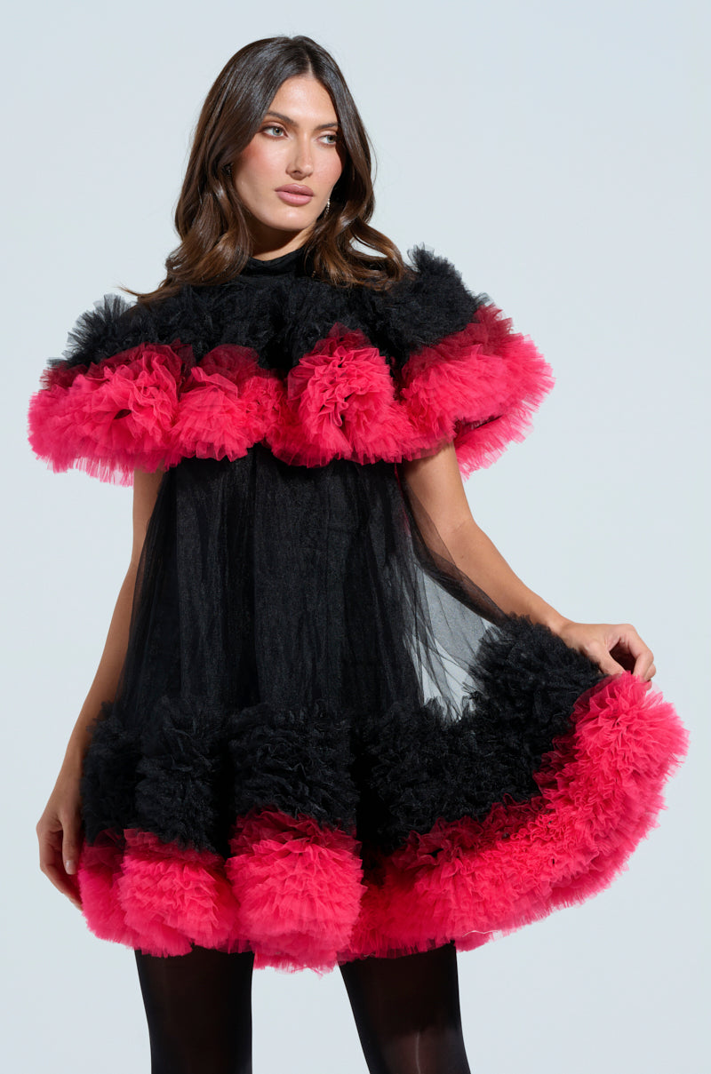 ONLY ME OMBRE TULLE MINI DRESS