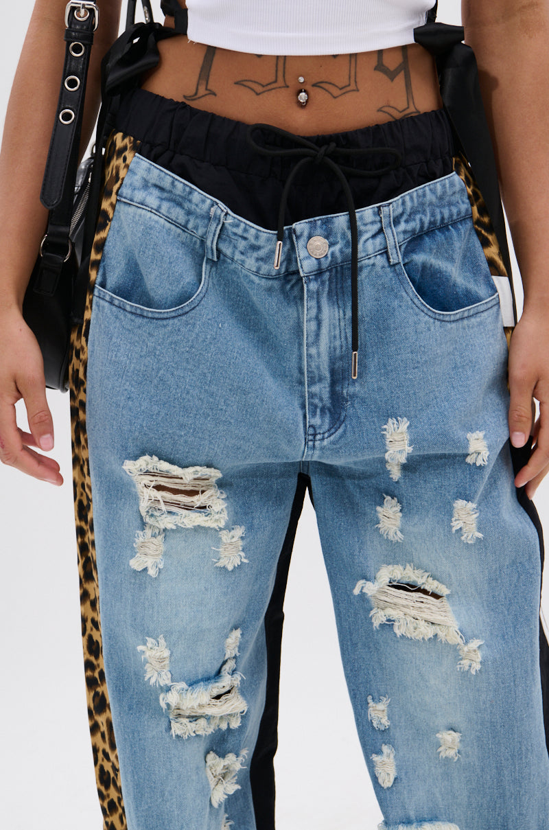 WILDIN' OUT DENIM TRACKPANTS