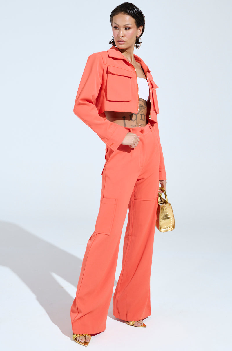 TAKE IT EASY CARGO BOMBER IN ORANGE