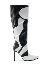 AZALEA WANG RODRIGO BLACK AND WHITE BOOT STILETTO