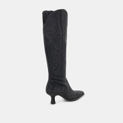 ARIANA CRYSTAL BOOTS BLACK METALLIC CRYSTAL