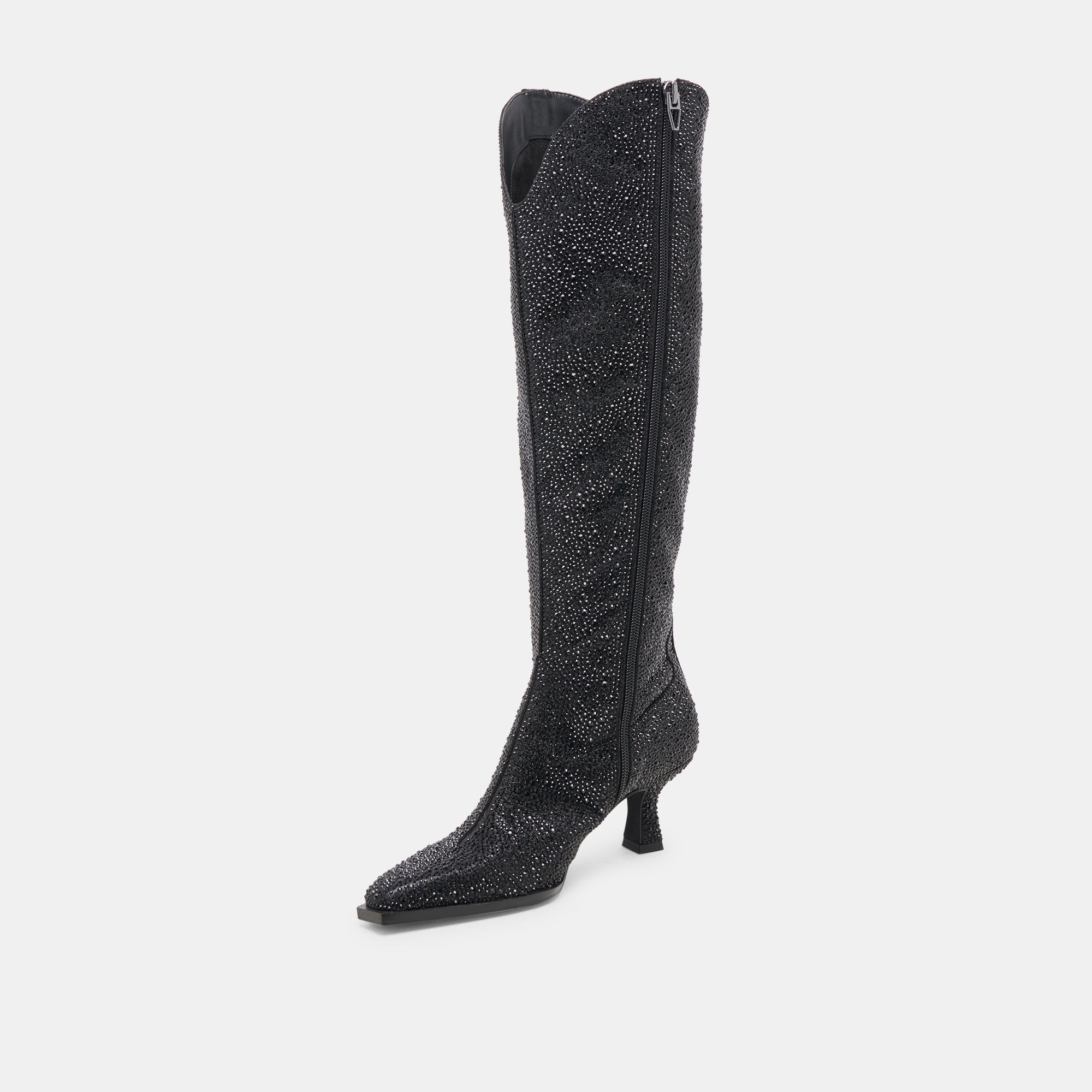 ARIANA CRYSTAL BOOTS BLACK METALLIC CRYSTAL