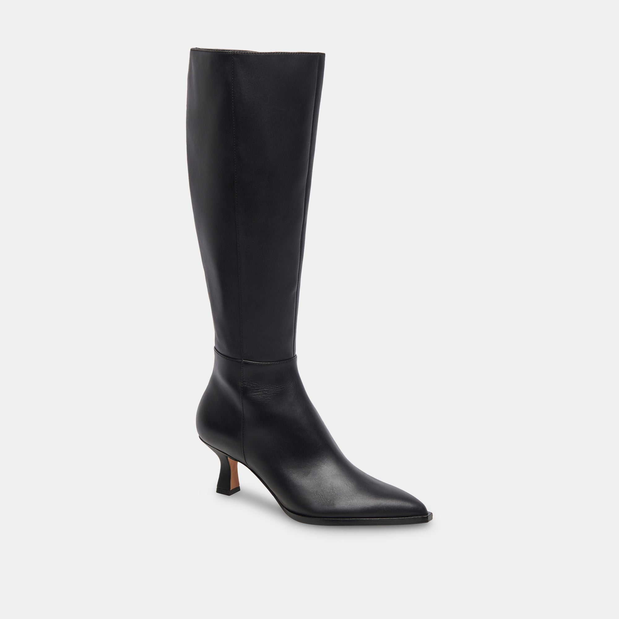 AUGGIE WIDE CALF BOOTS BLACK LEATHER - re:vita