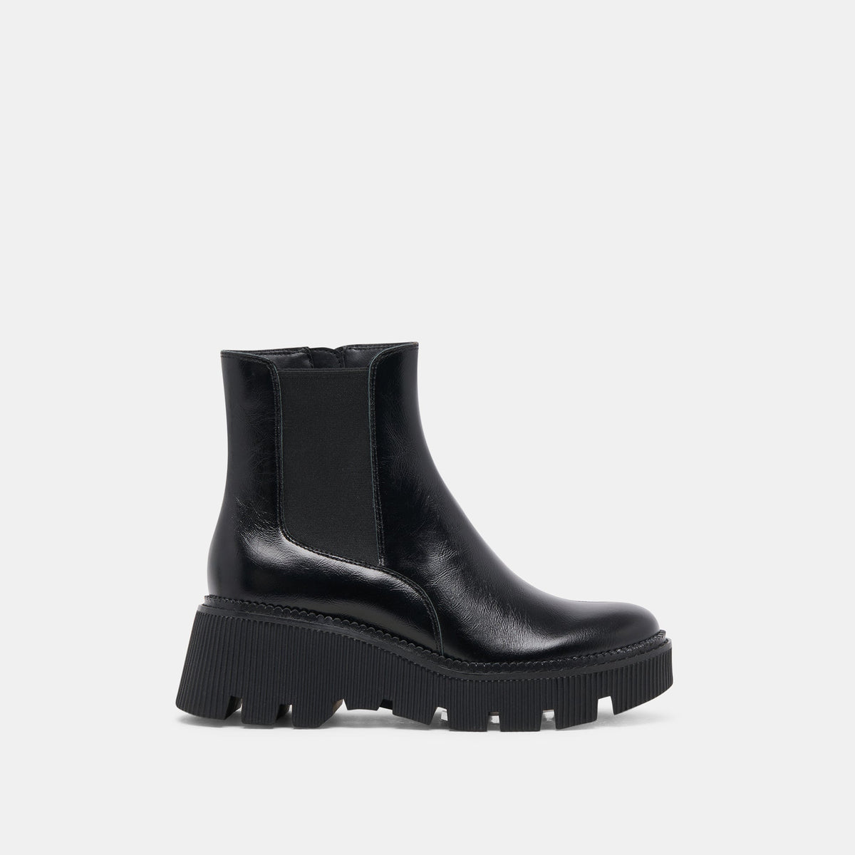 EMMET H2O BOOTS MIDNIGHT CRINKLE PATENT - re:vita