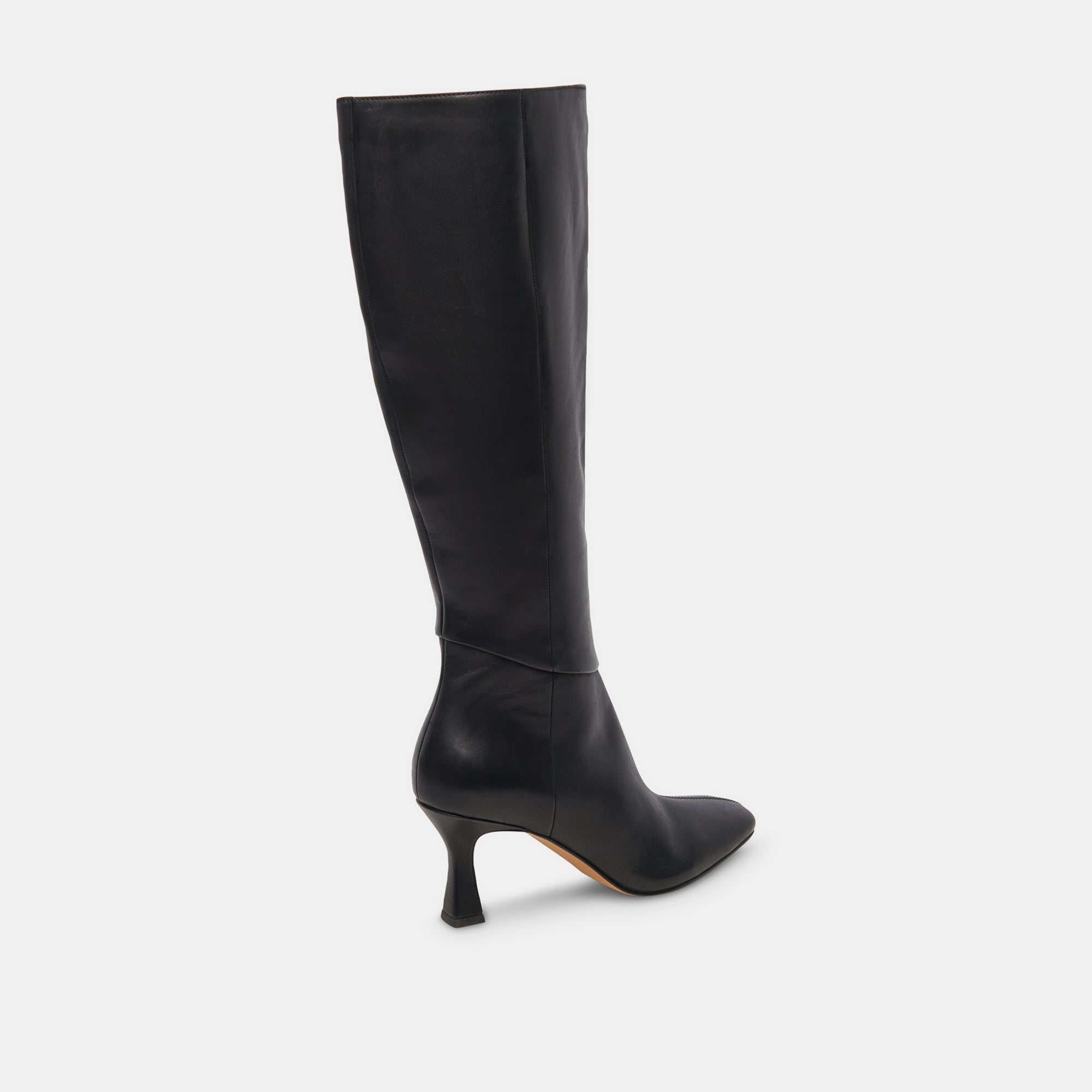 GYRA EXTRA WIDE CALF BOOTS BLACK LEATHER - re:vita