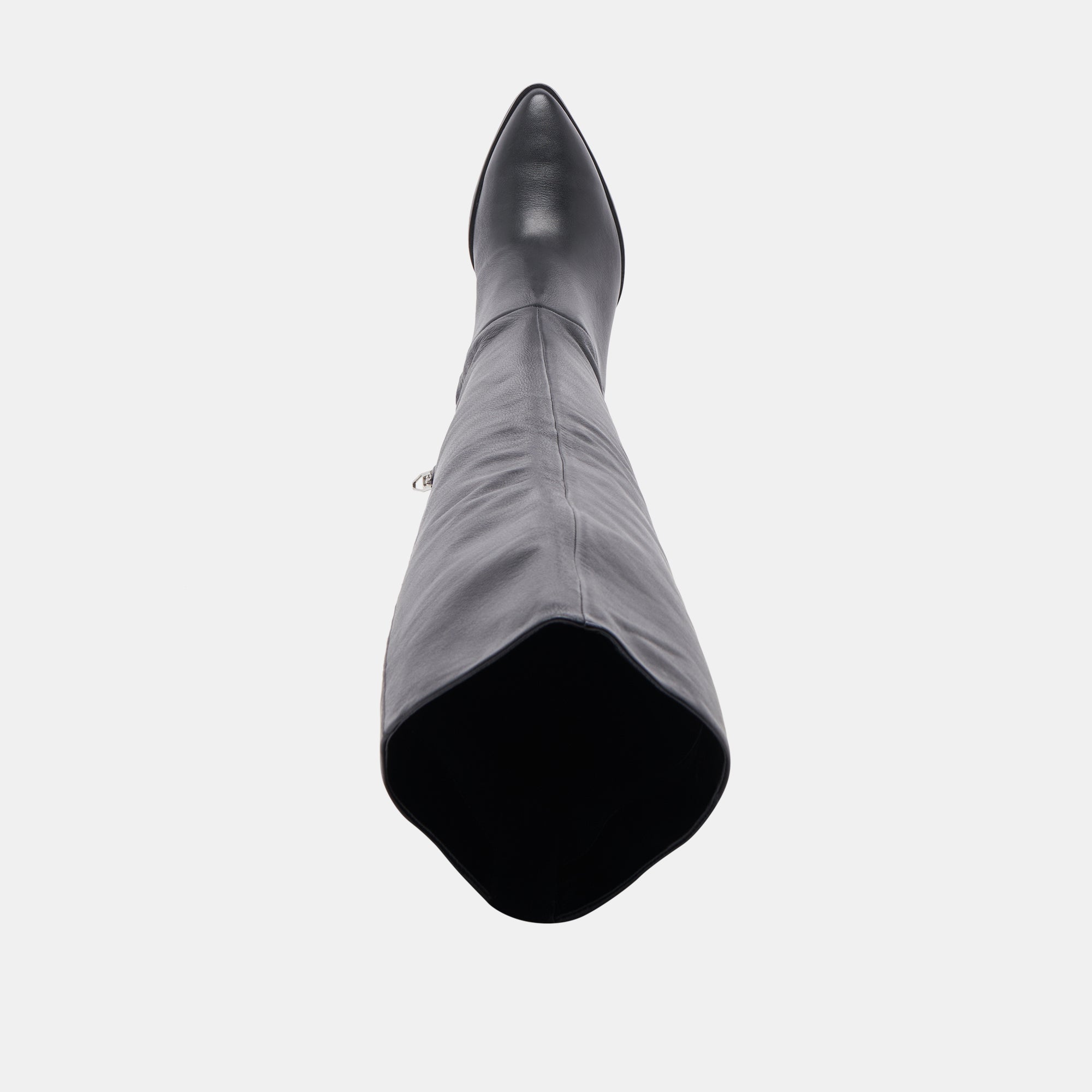 LUPIN WIDE CALF BOOTS BLACK LEATHER