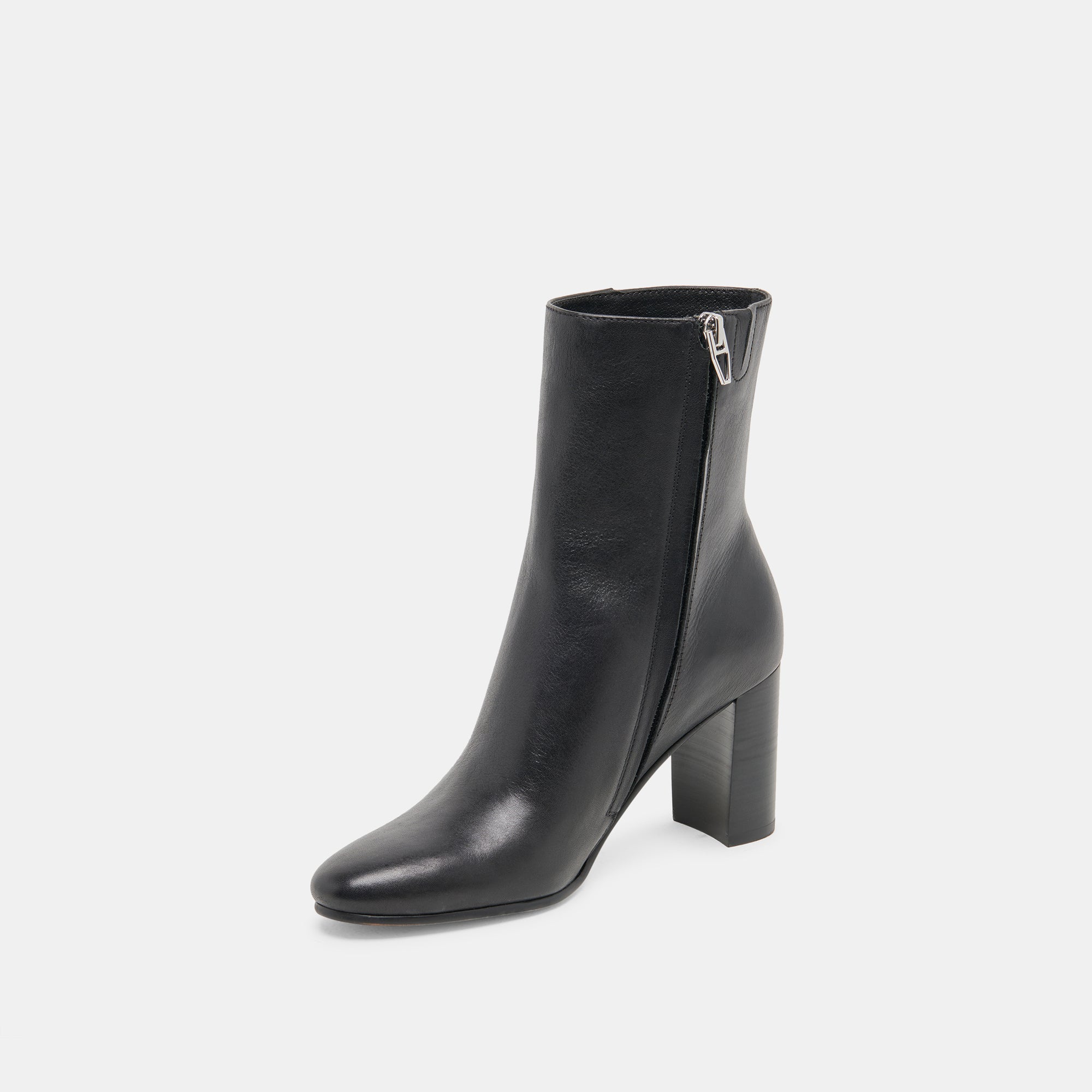 SUZY WIDE BOOTIES BLACK LEATHER