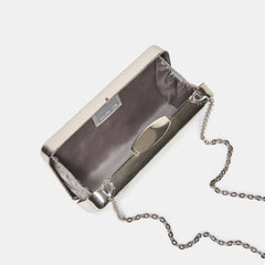 DELIA CLUTCH SILVER METAL