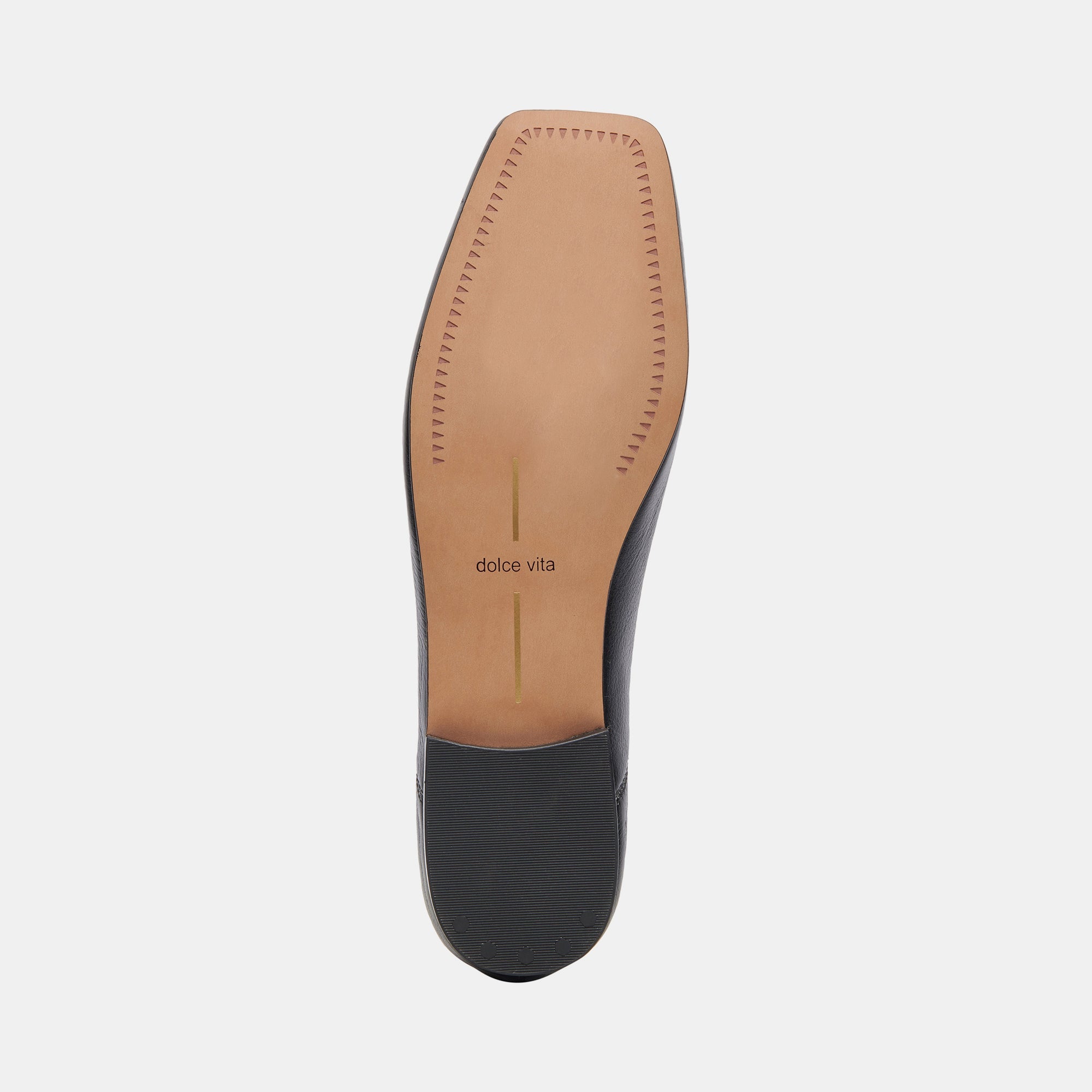 ANISA WIDE BALLET FLATS BLACK LEATHER - re:vita