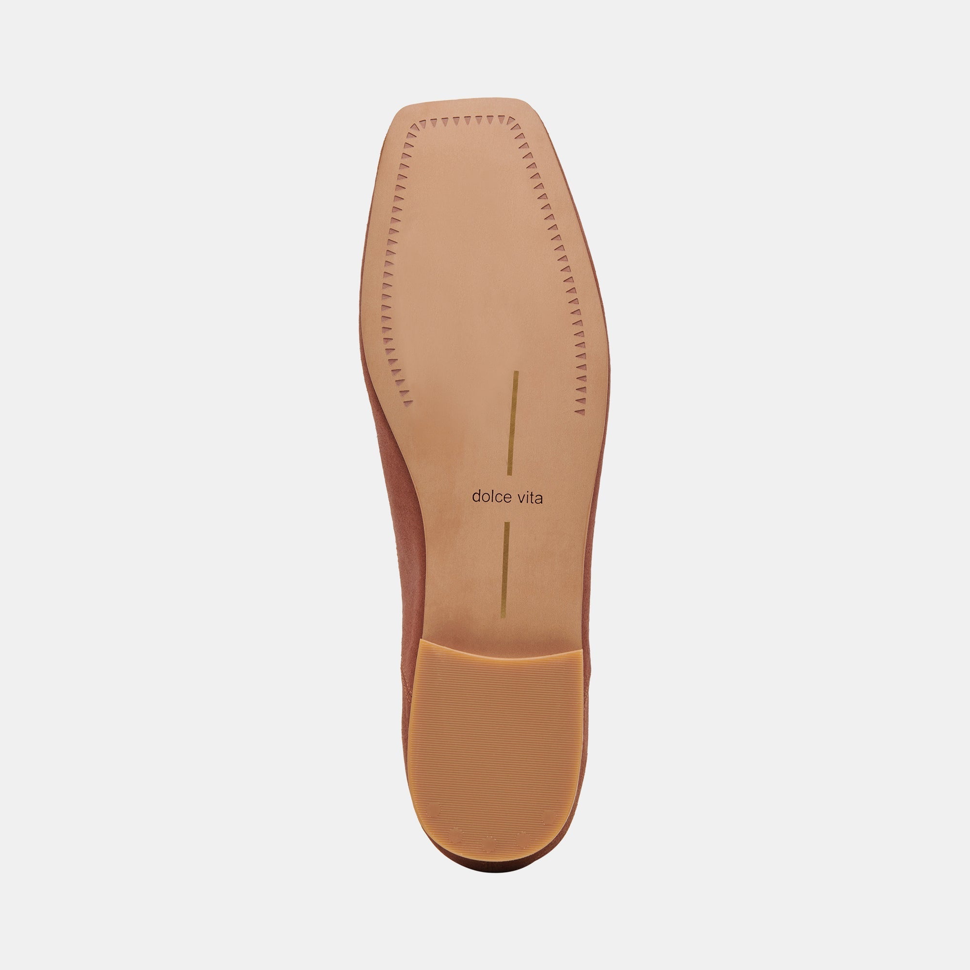 ANISA WIDE BALLET FLATS COPPER METALLIC SUEDE - re:vita