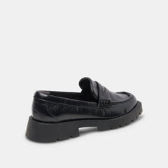 ELIAS WIDE FLATS ONYX CRINKLE PATENT - re:vita