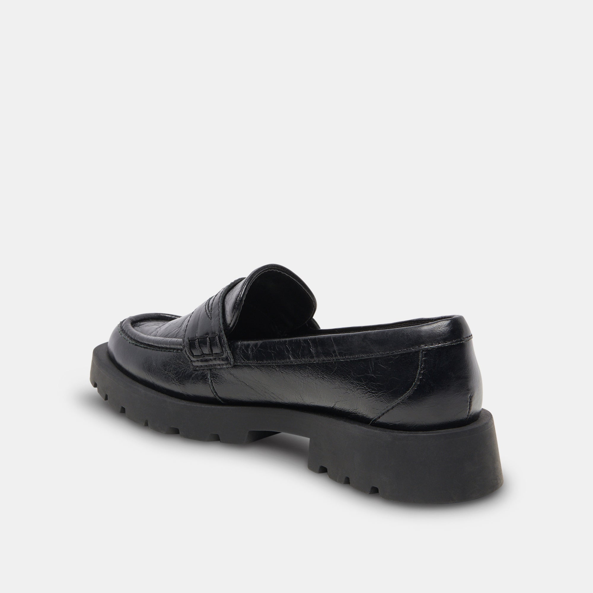 ELIAS WIDE FLATS ONYX CRINKLE PATENT - re:vita
