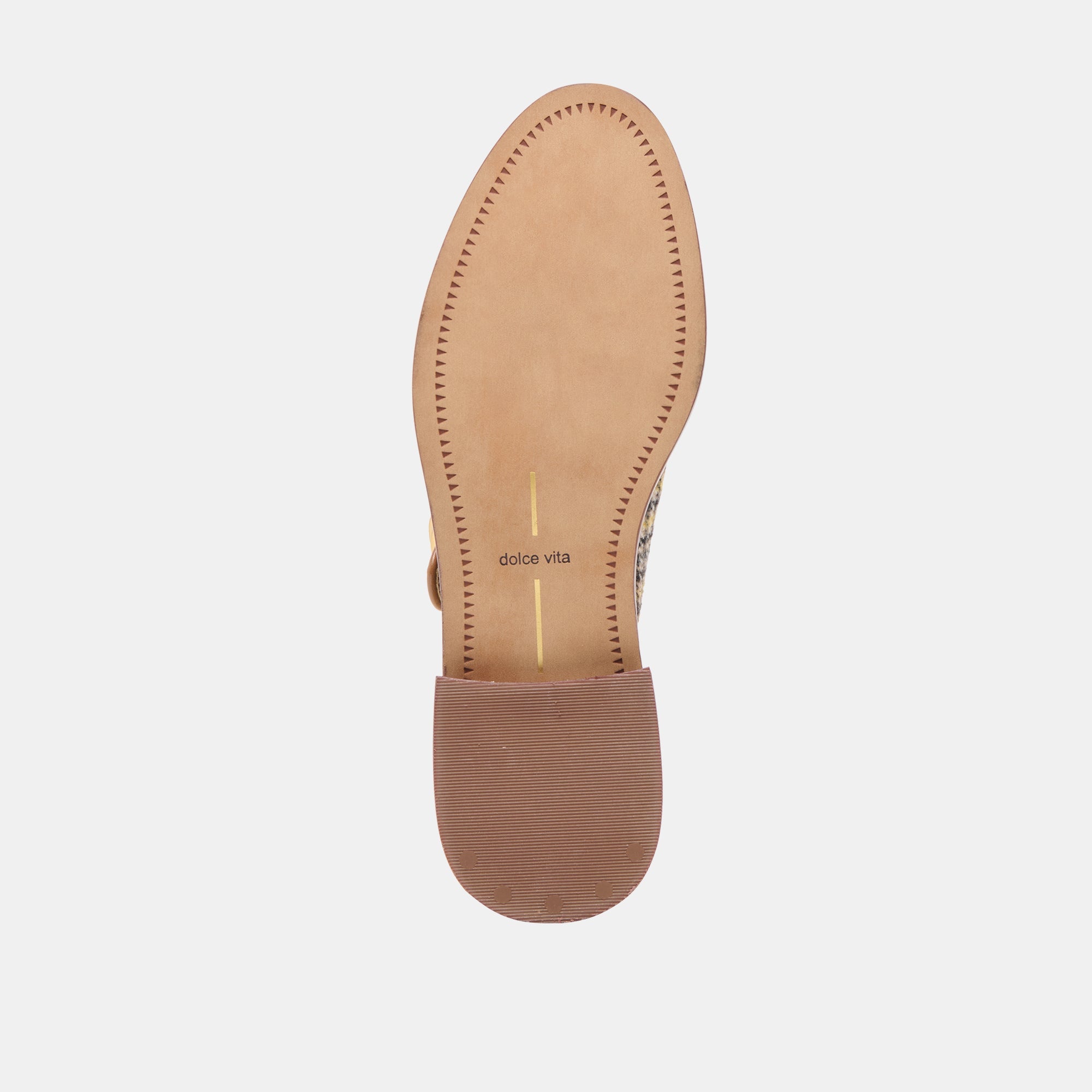 HARLAH FLATS YELLOW PLAID TWEED