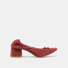 KARMIN HEELS BRANDY SUEDE