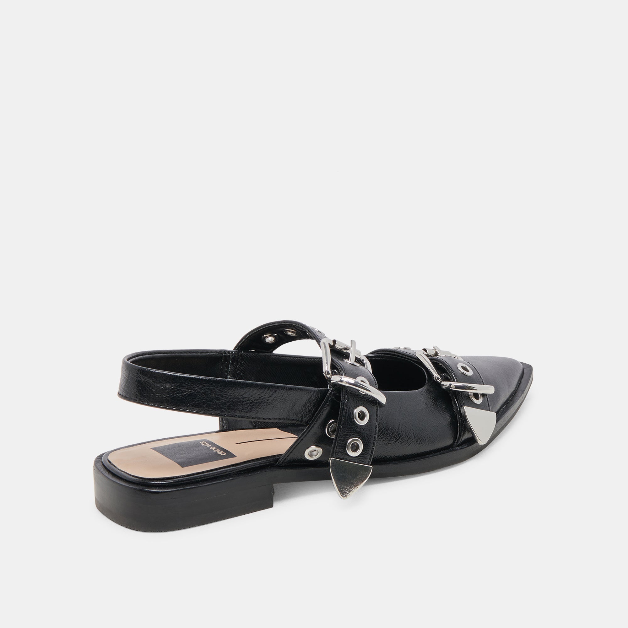LABELL FLATS MIDNIGHT CRINKLE PATENT - re:vita