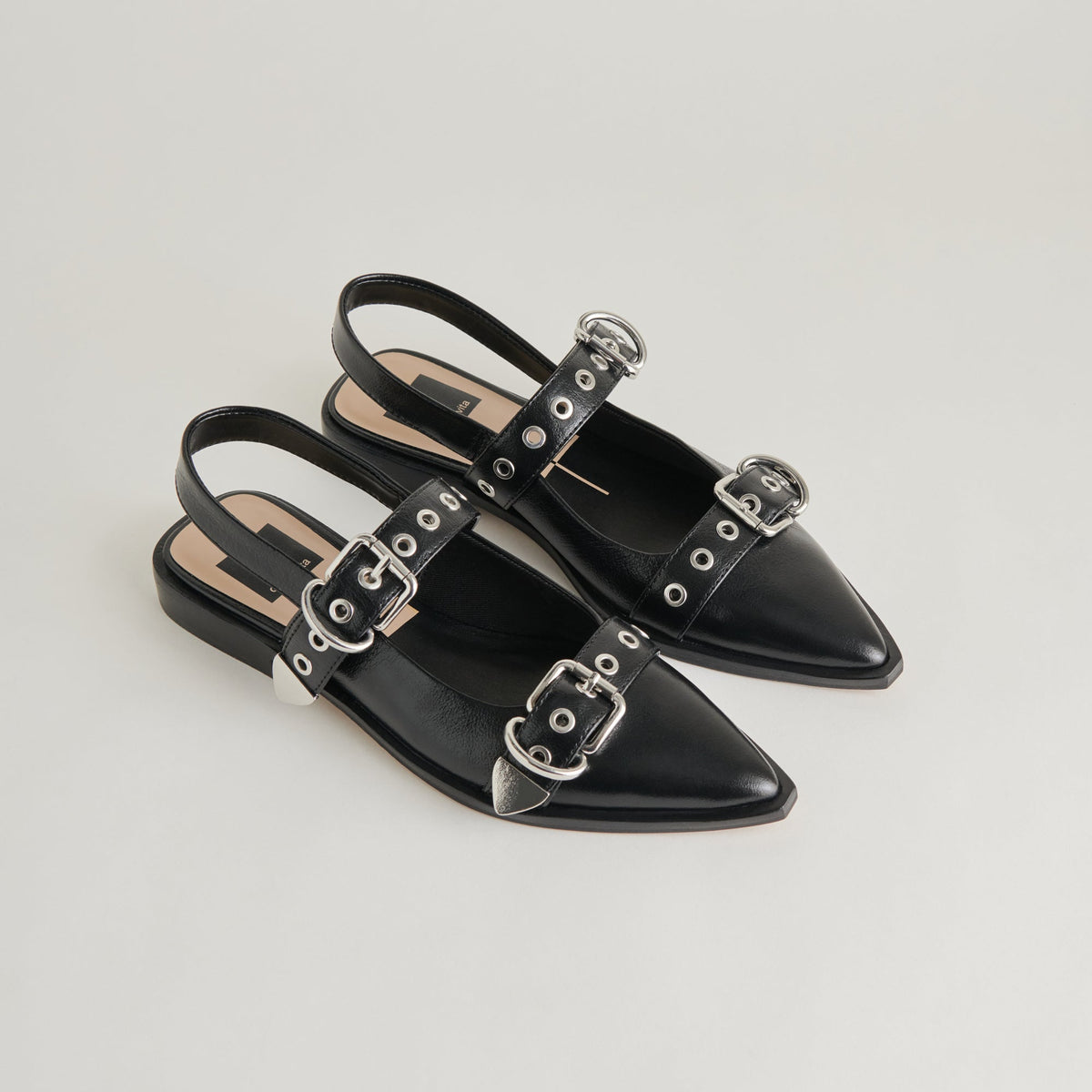 LABELL FLATS MIDNIGHT CRINKLE PATENT - re:vita