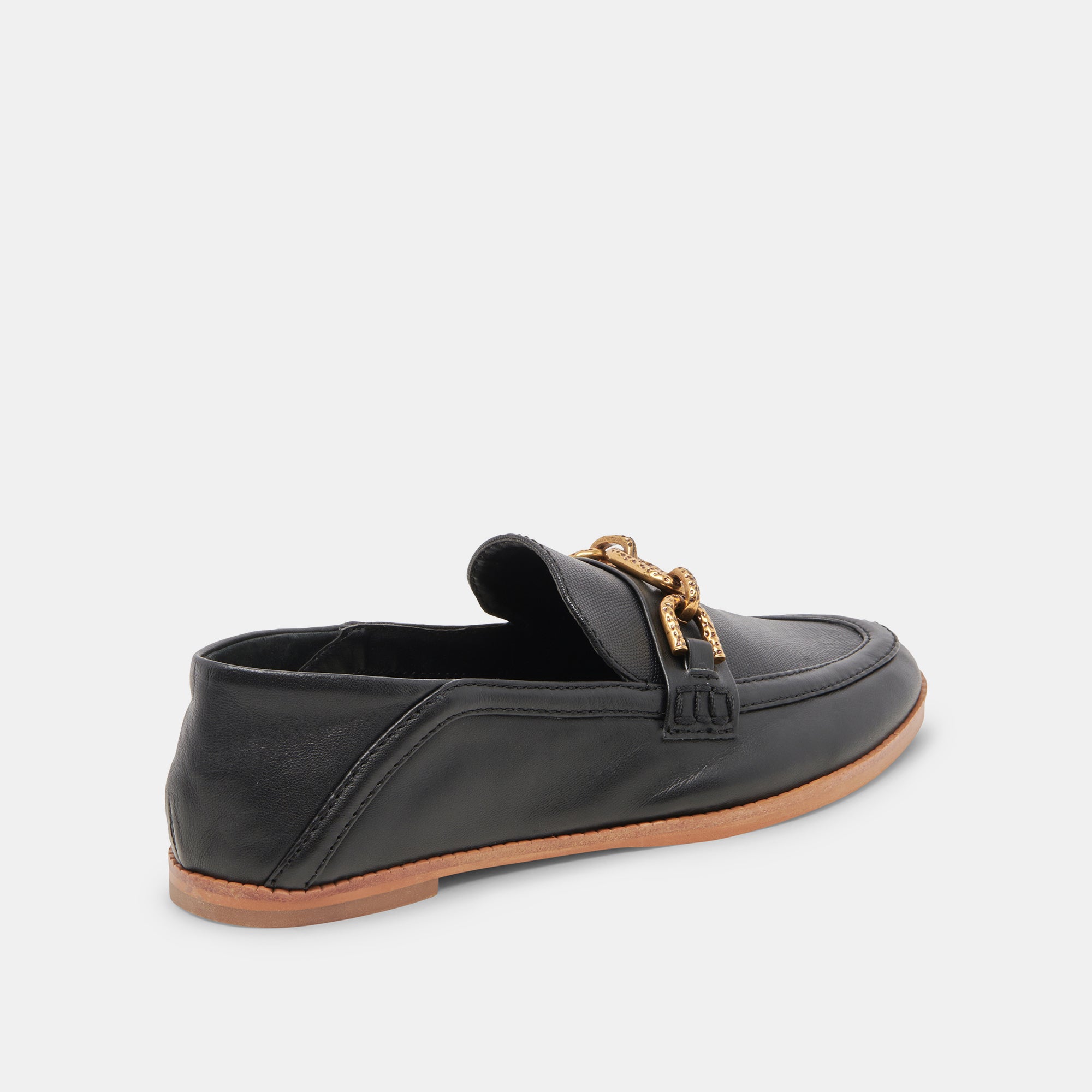 REIGN FLATS BLACK LEATHER - re:vita