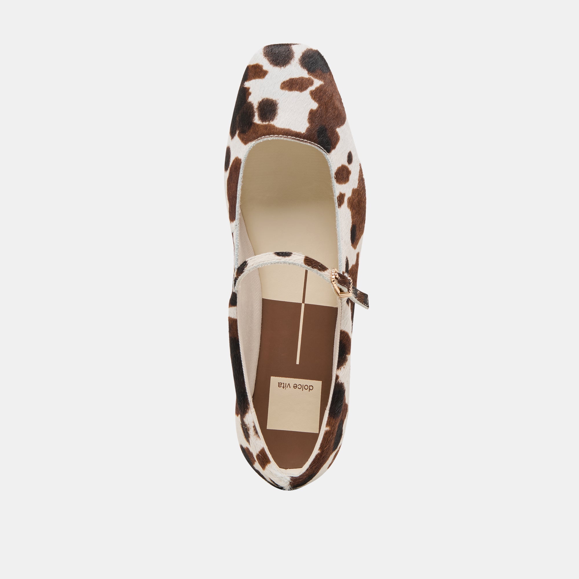 REYES BALLET FLATS COCOA TAURUS CALF HAIR