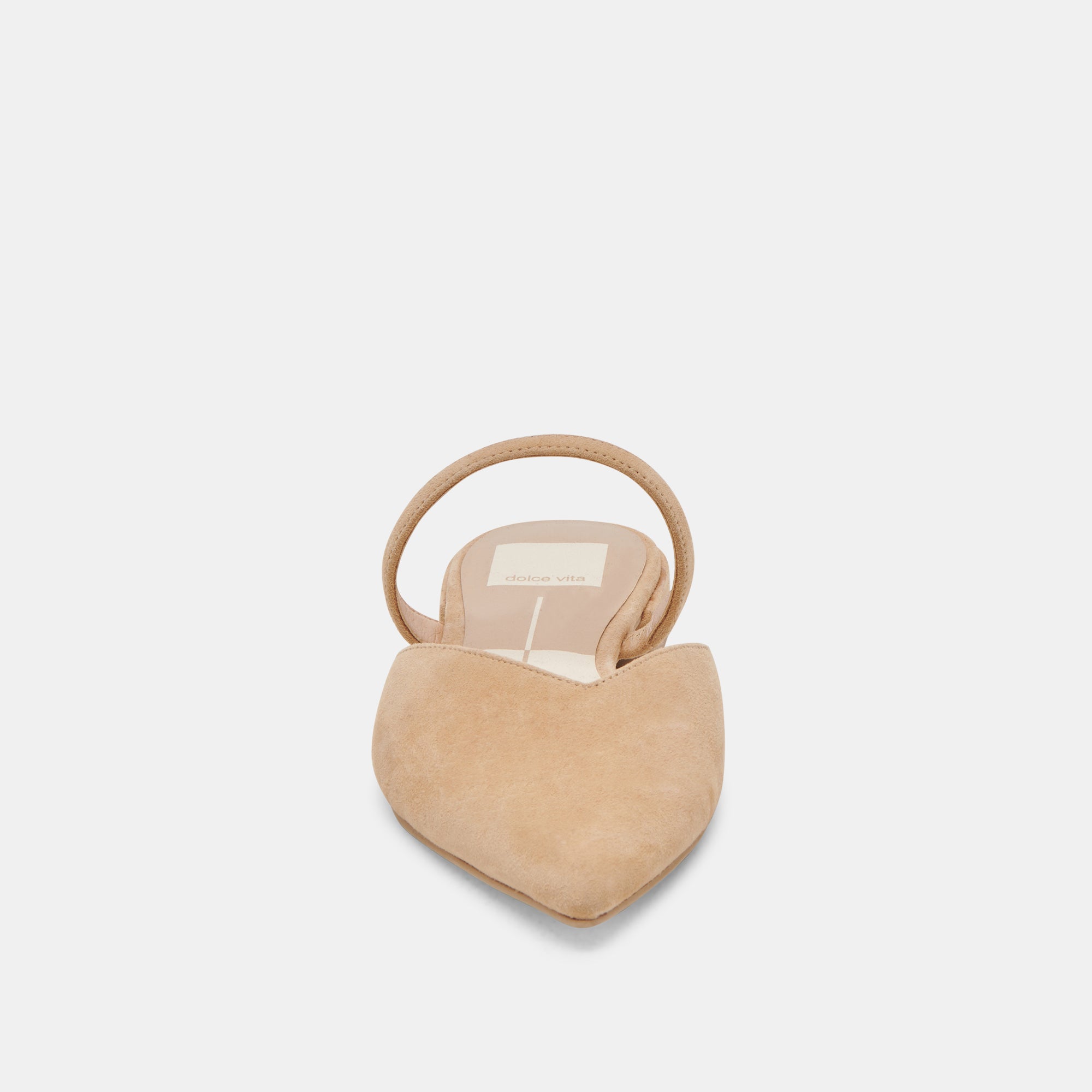 KANIKA WIDE FLATS TAN SUEDE - re:vita