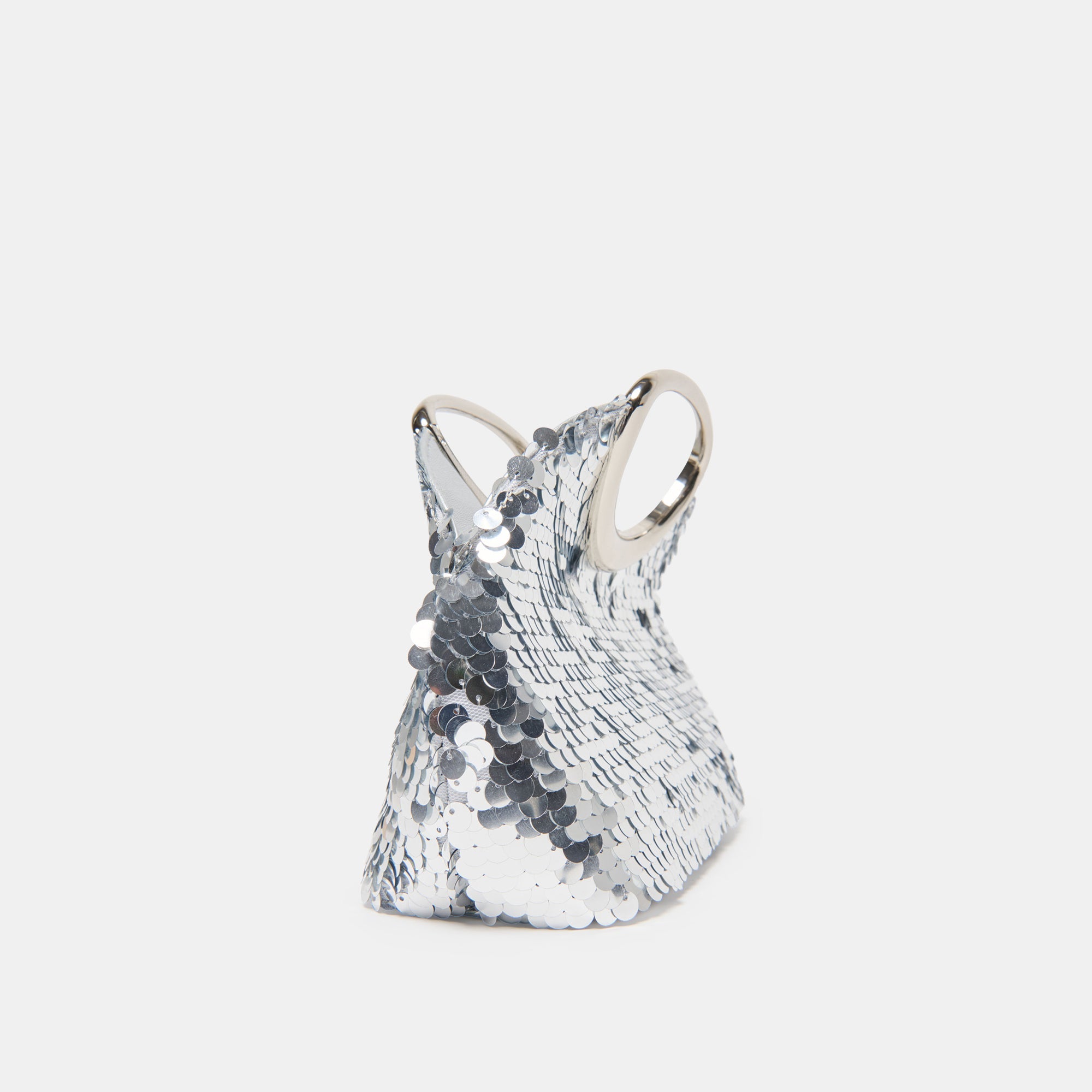 ALINA HANDBAG SILVER SEQUIN