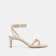 BAMBY HEELS BONE LEATHER