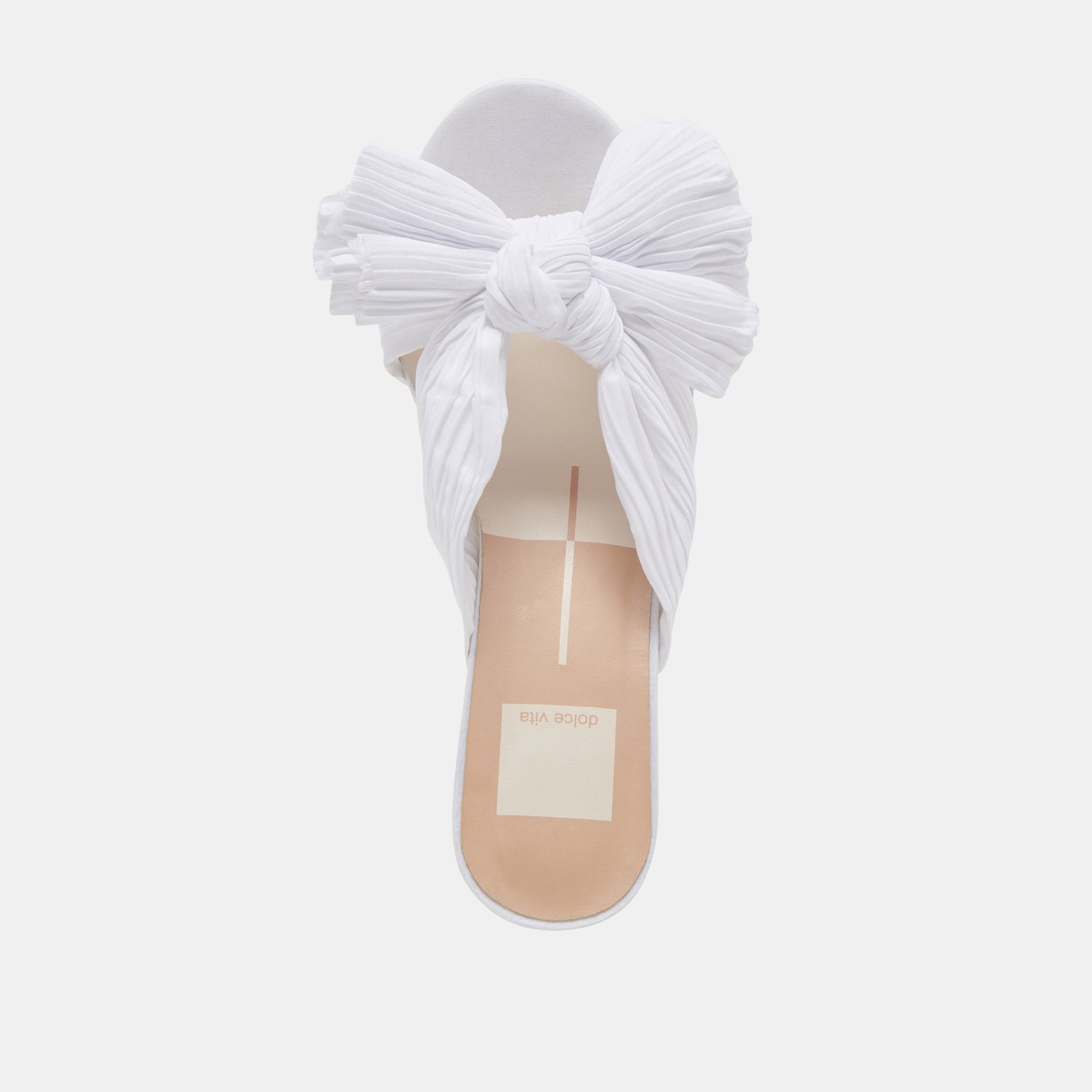 BLARE HEELS WHITE SATIN - re:vita