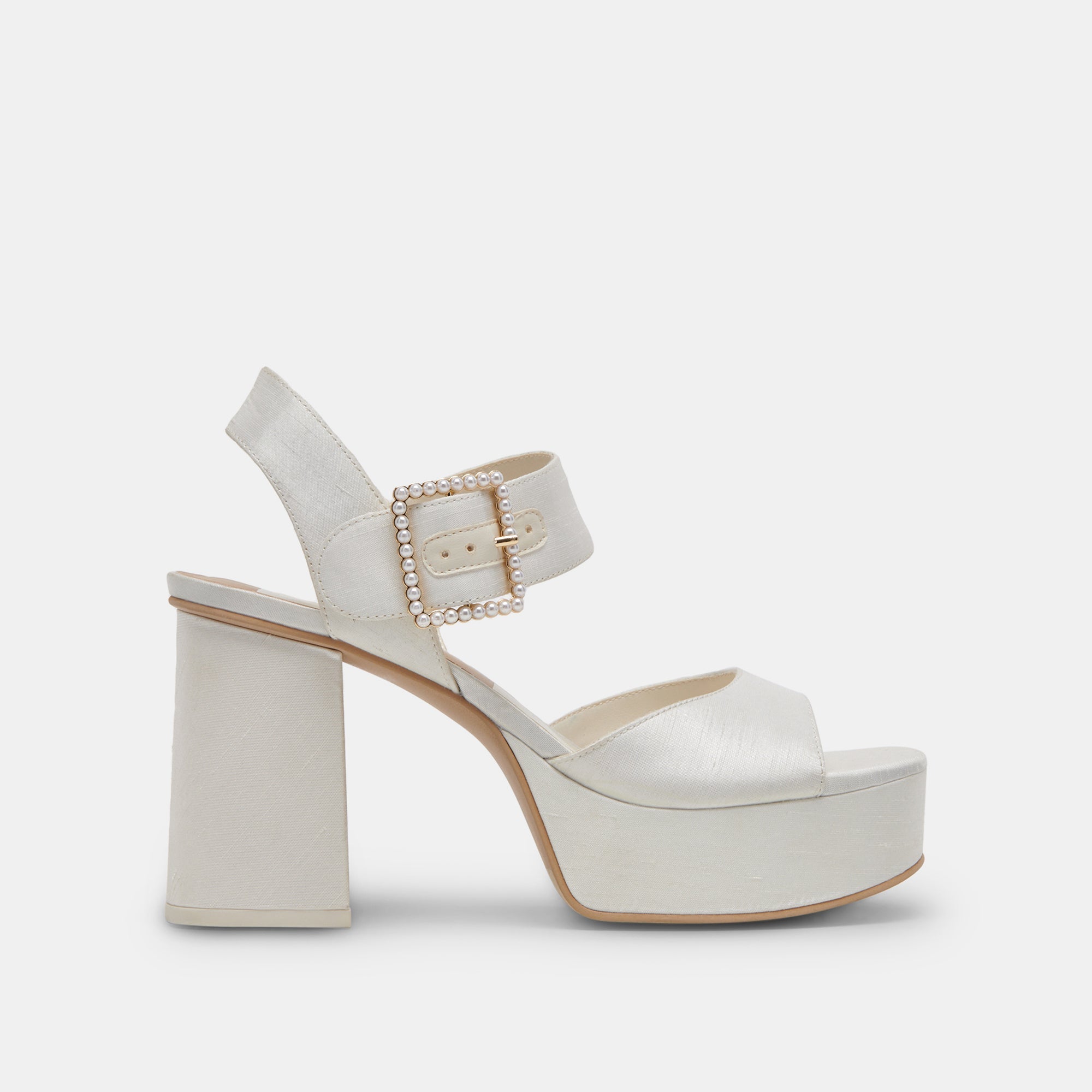 BOBBY PEARL HEELS WHITE PEARLS - re:vita