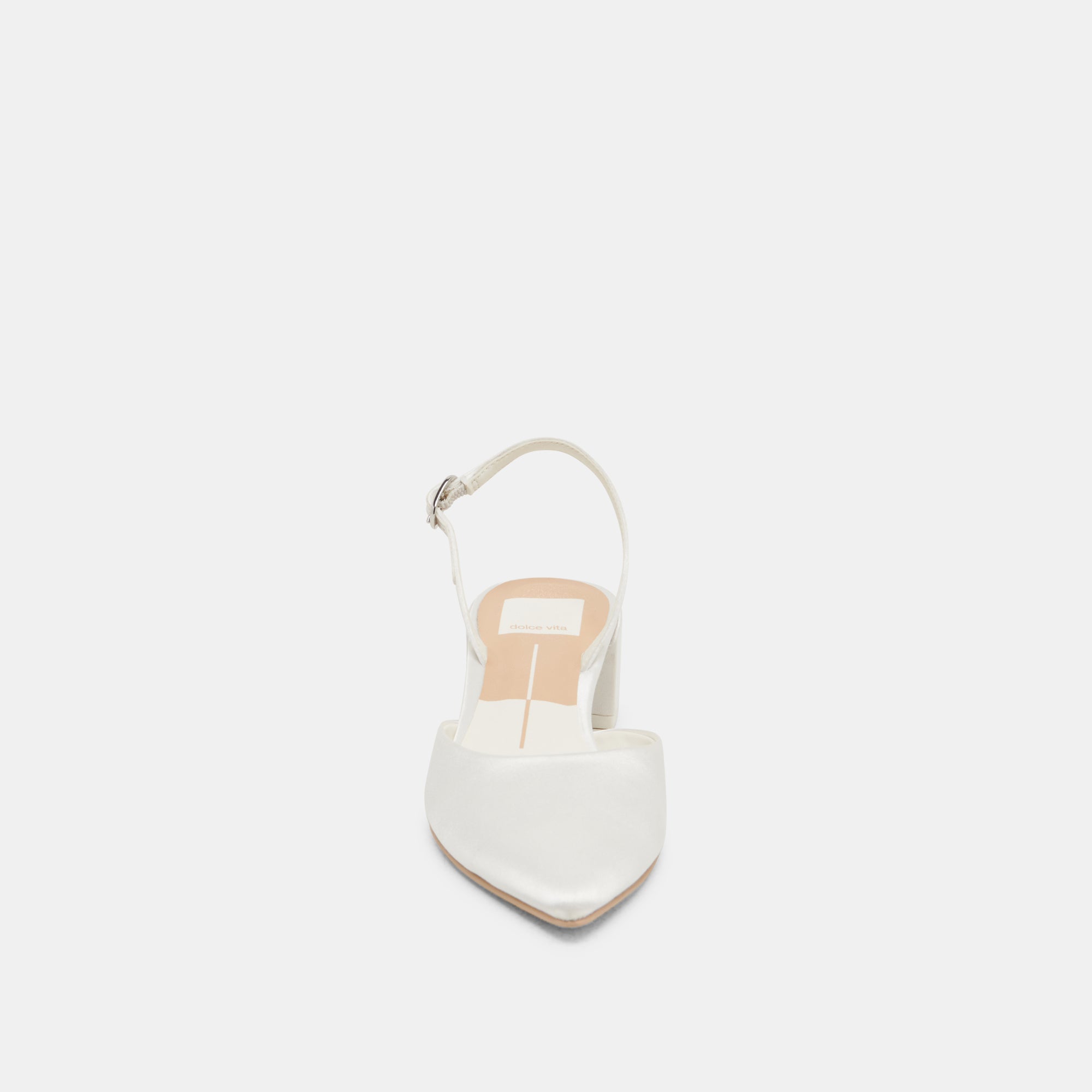 CAREL WIDE HEELS TRUE WHITE SATIN