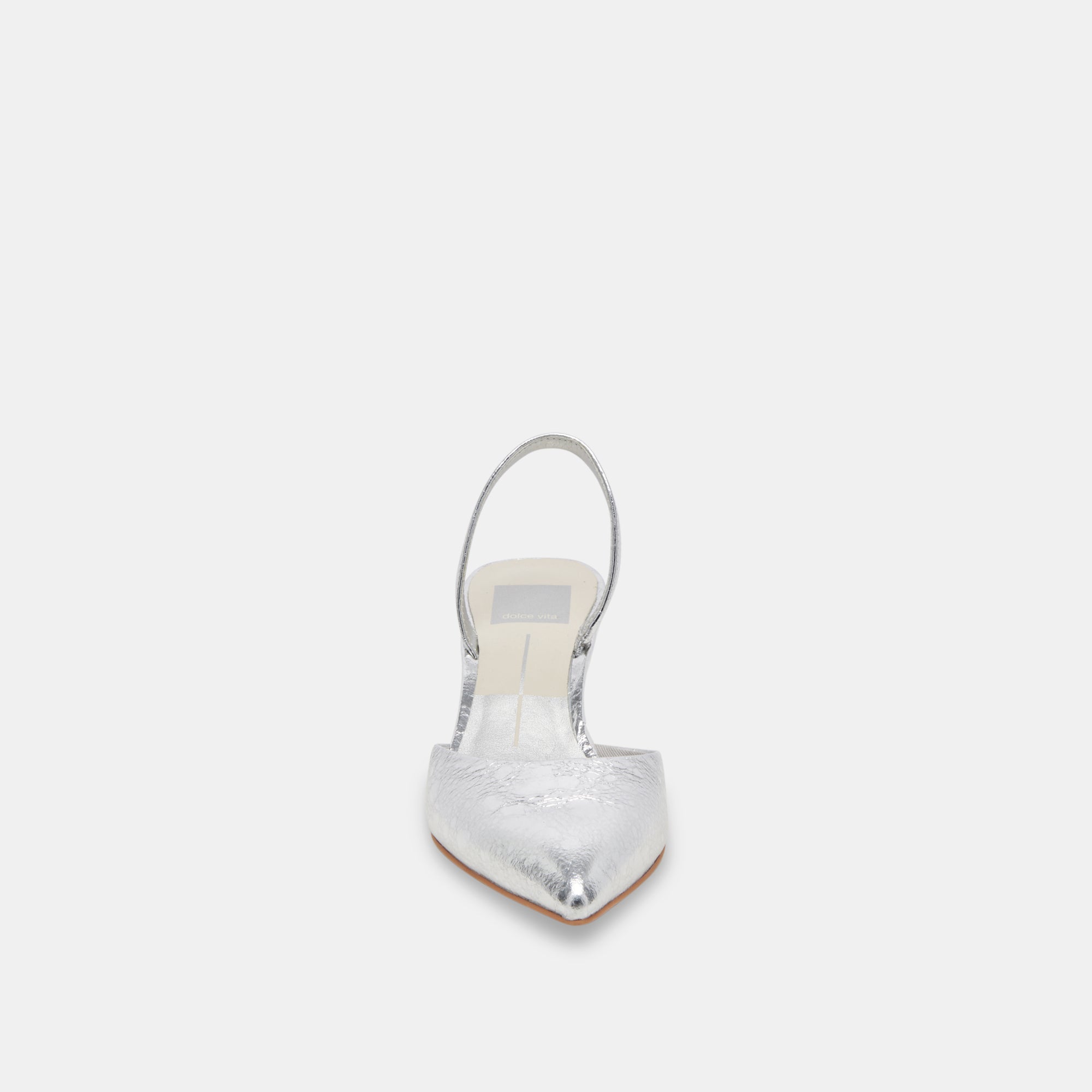 CORSA HEELS SILVER CRACKLED LEATHER - re:vita