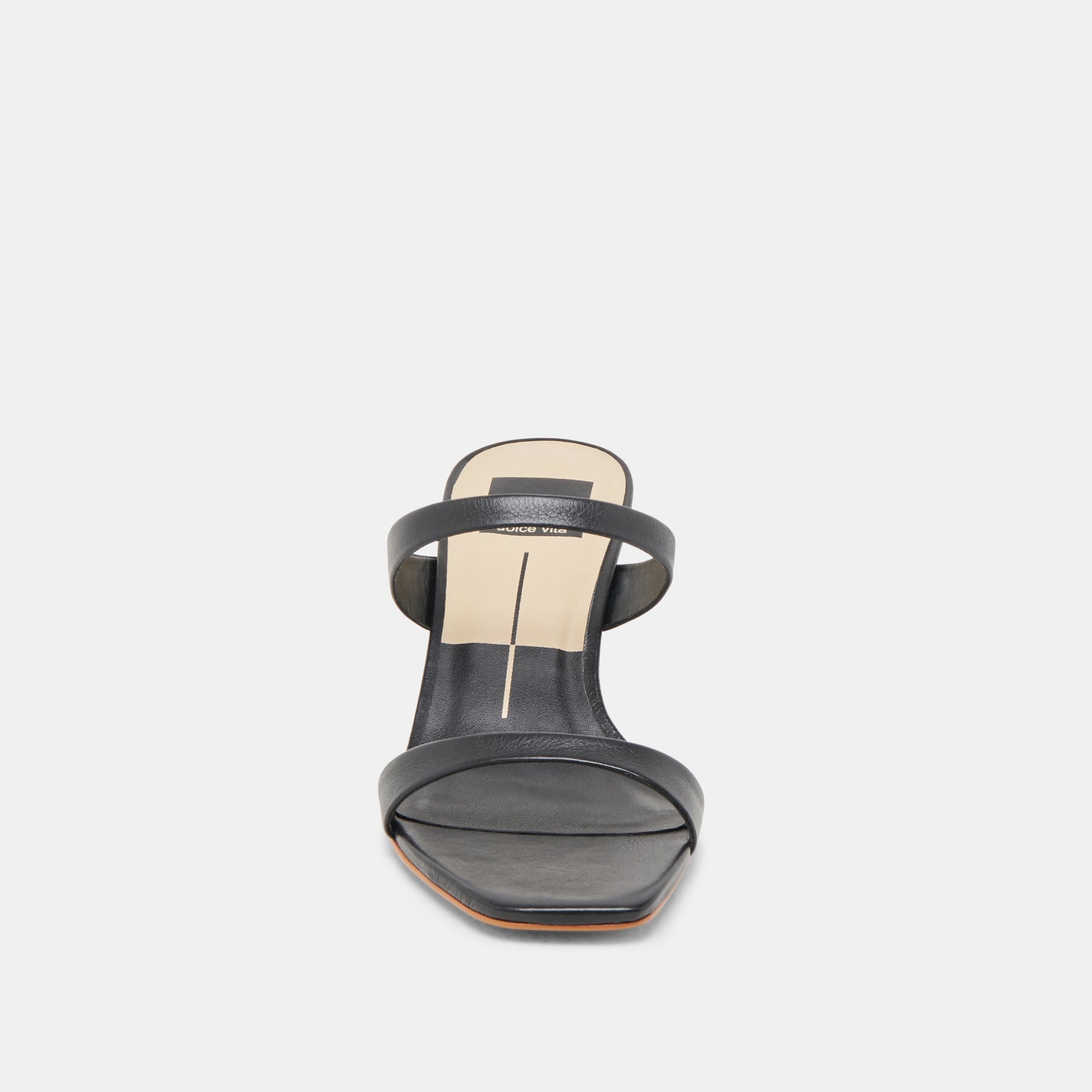 GENORA WIDE HEELS BLACK LEATHER - re:vita
