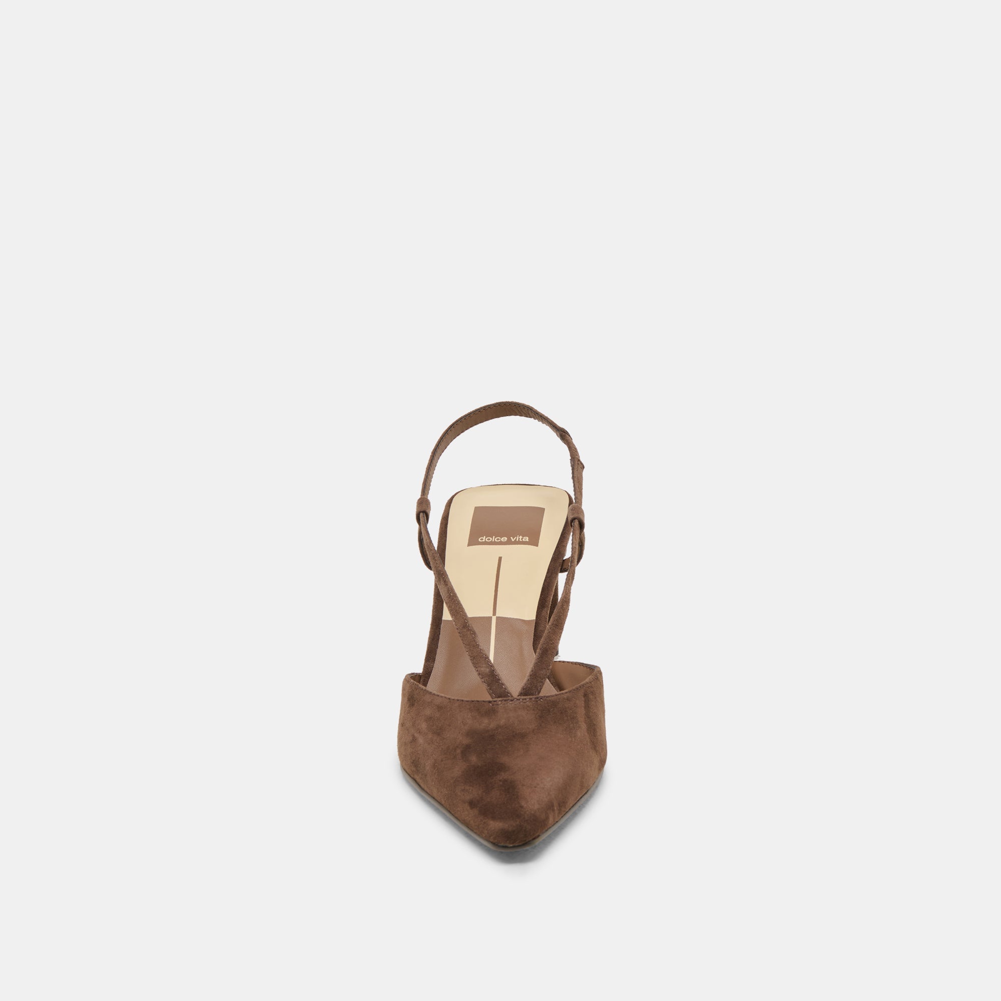 GINAY HEELS DK BROWN SUEDE