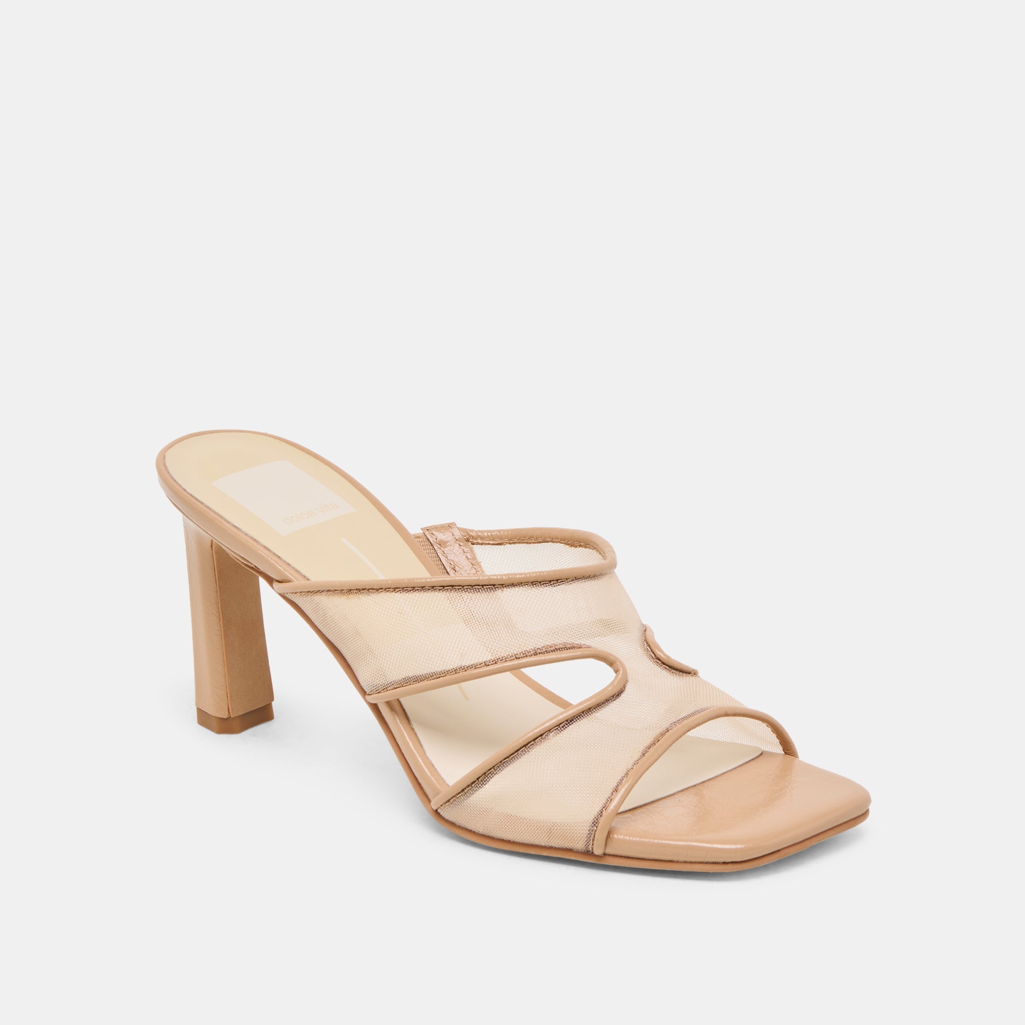 GITEL WIDE HEELS LIGHT TAN MESH