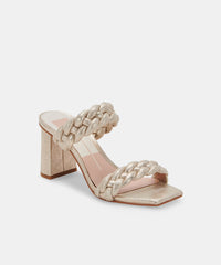 PAILY HEELS LIGHT GOLD METALLIC STELLA SUEDE - re:vita