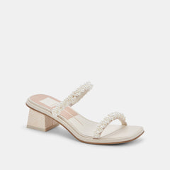 RIVER PEARL HEELS VANILLA PEARLS - re:vita
