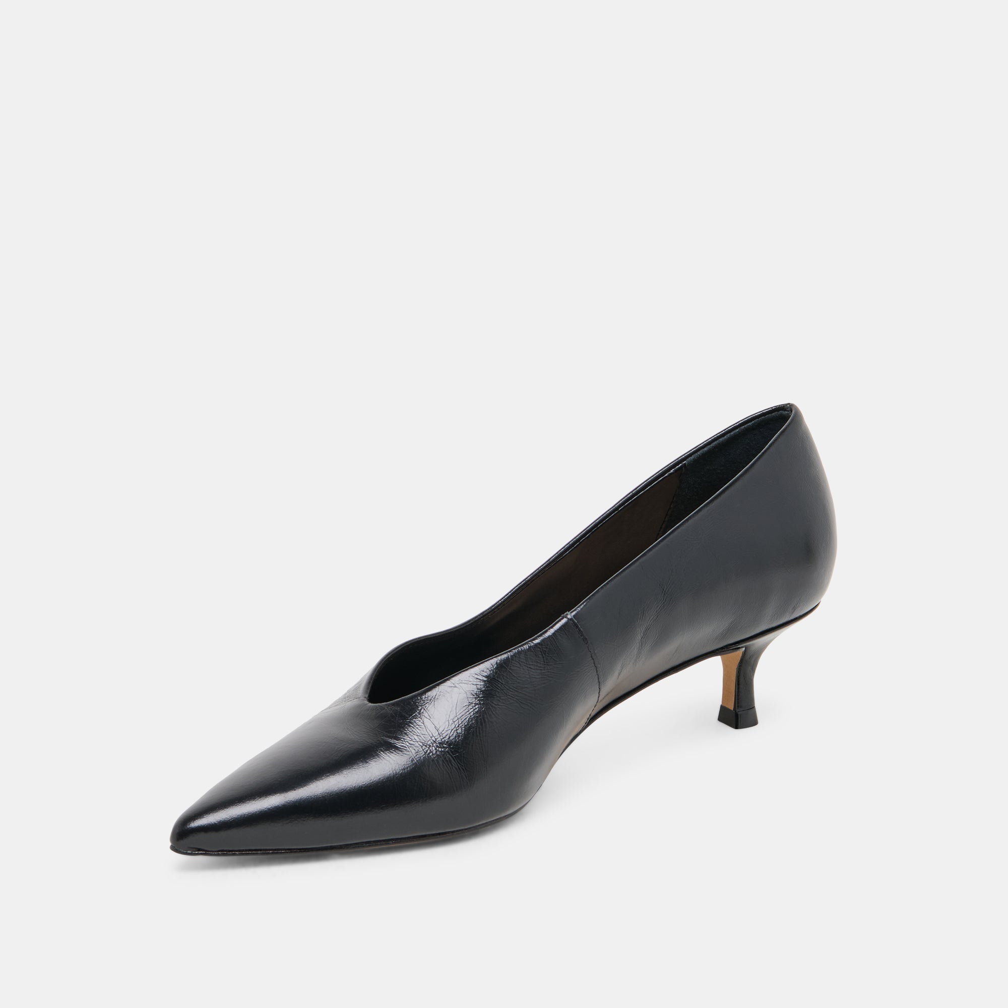 ALWYN HEELS MIDNIGHT CRINKLE PATENT