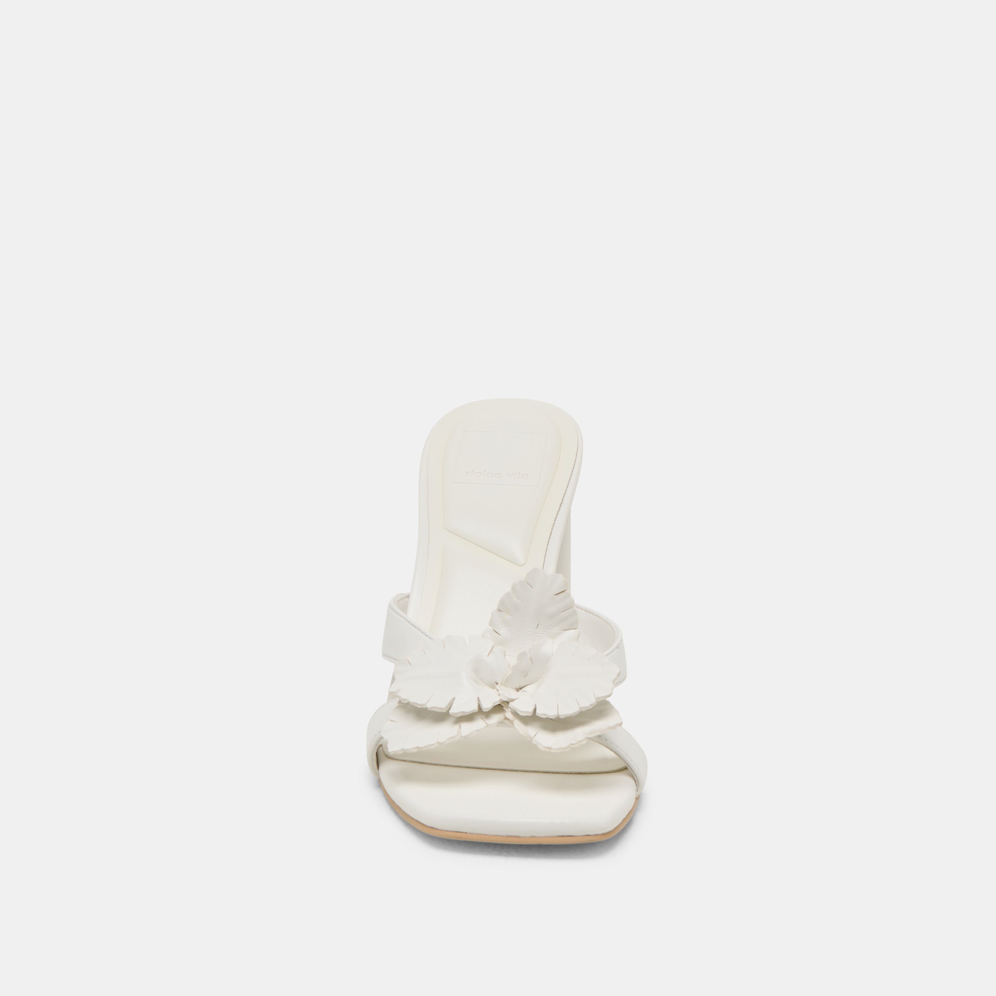 NIKIL HEELS WHITE LEATHER