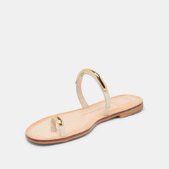 WINK WIDE SANDALS BONE LEATHER