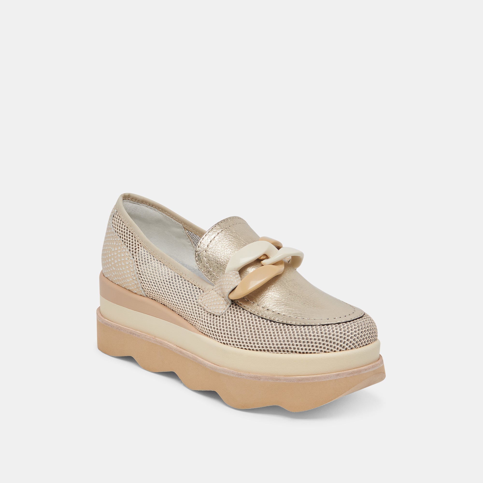 JAKSEN SNEAKERS GOLD MESH - re:vita
